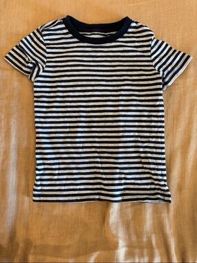 Cat & Jack Black and Grey Striped Short-Sleeve Tee